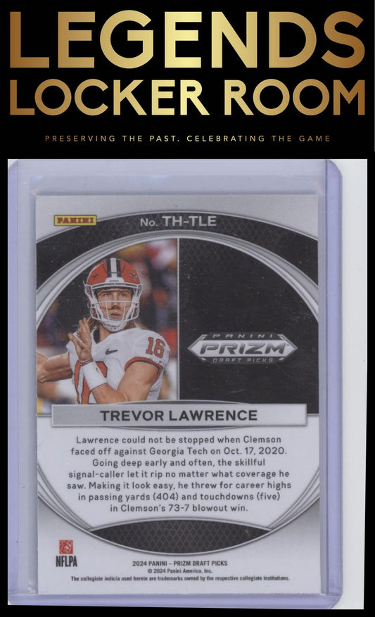 2024 Panini Prizm Draft Picks #TH-TLE Trevor Lawrence Trophy Hunting