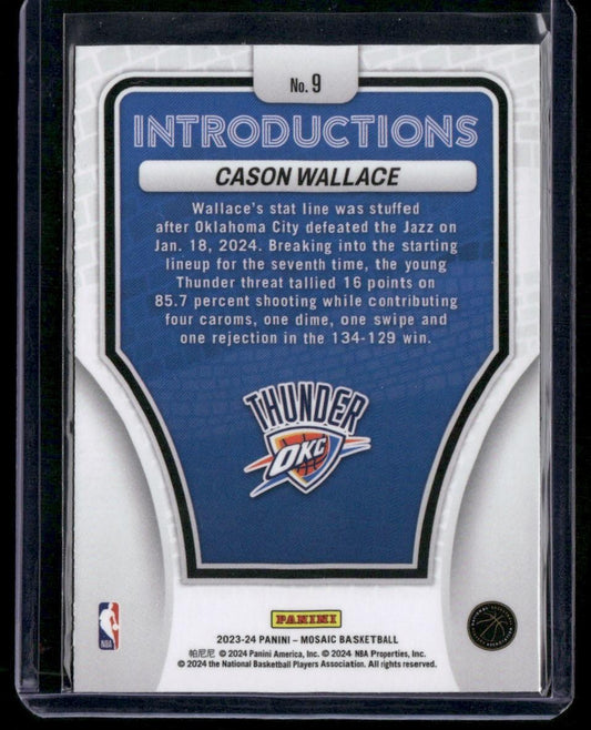 2023-24 Panini Mosaic #9 Cason Wallace Introductions