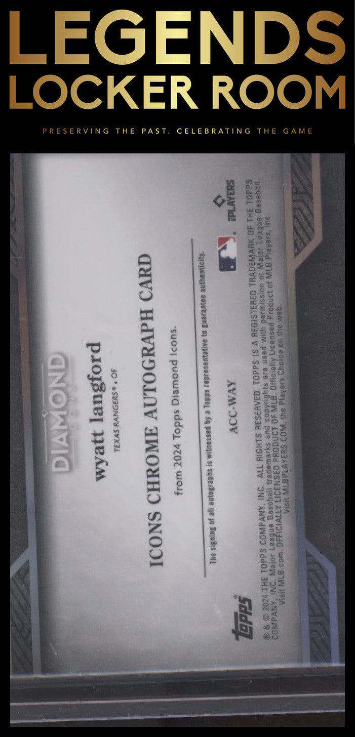 2024 Topps Diamond Icons Wyatt Langford White Polychromatink Auto /25 ACC-WAY