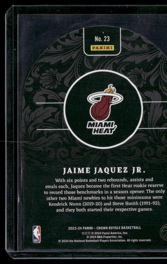 2023-24 Panini Crown Royale Jaime Jaquez Jr. Rookie Royalty International Red