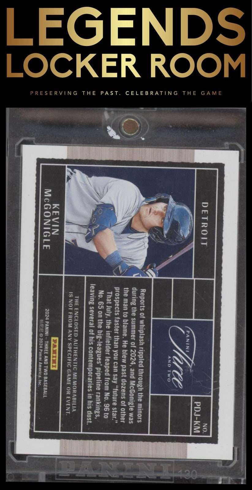 2024 Panini Three And Two Kevin McGonigle Prospect Dual Jersey Patch Blue /15