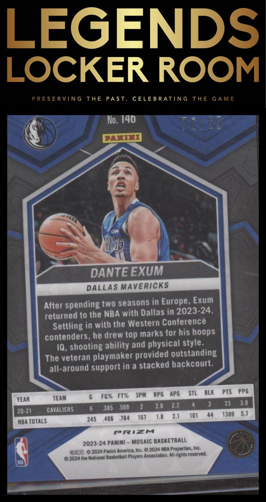 2023-24 Panini Mosaic #146 Dante Exum Purple #/99
