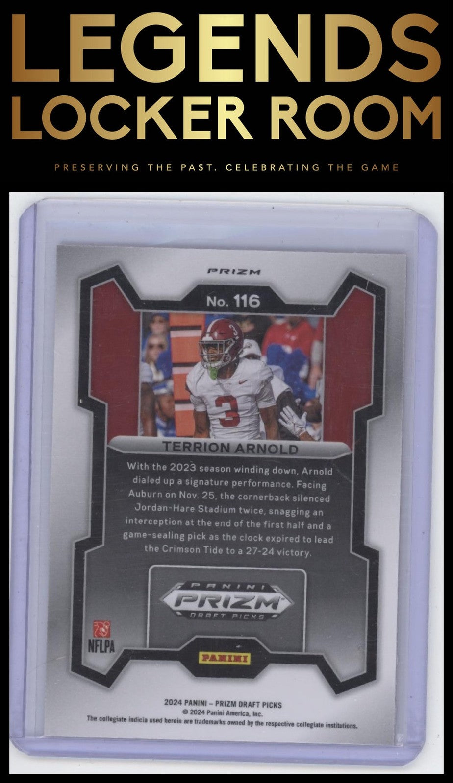 2024 Panini Prizm Draft Picks #116 Terrion Arnold Silver