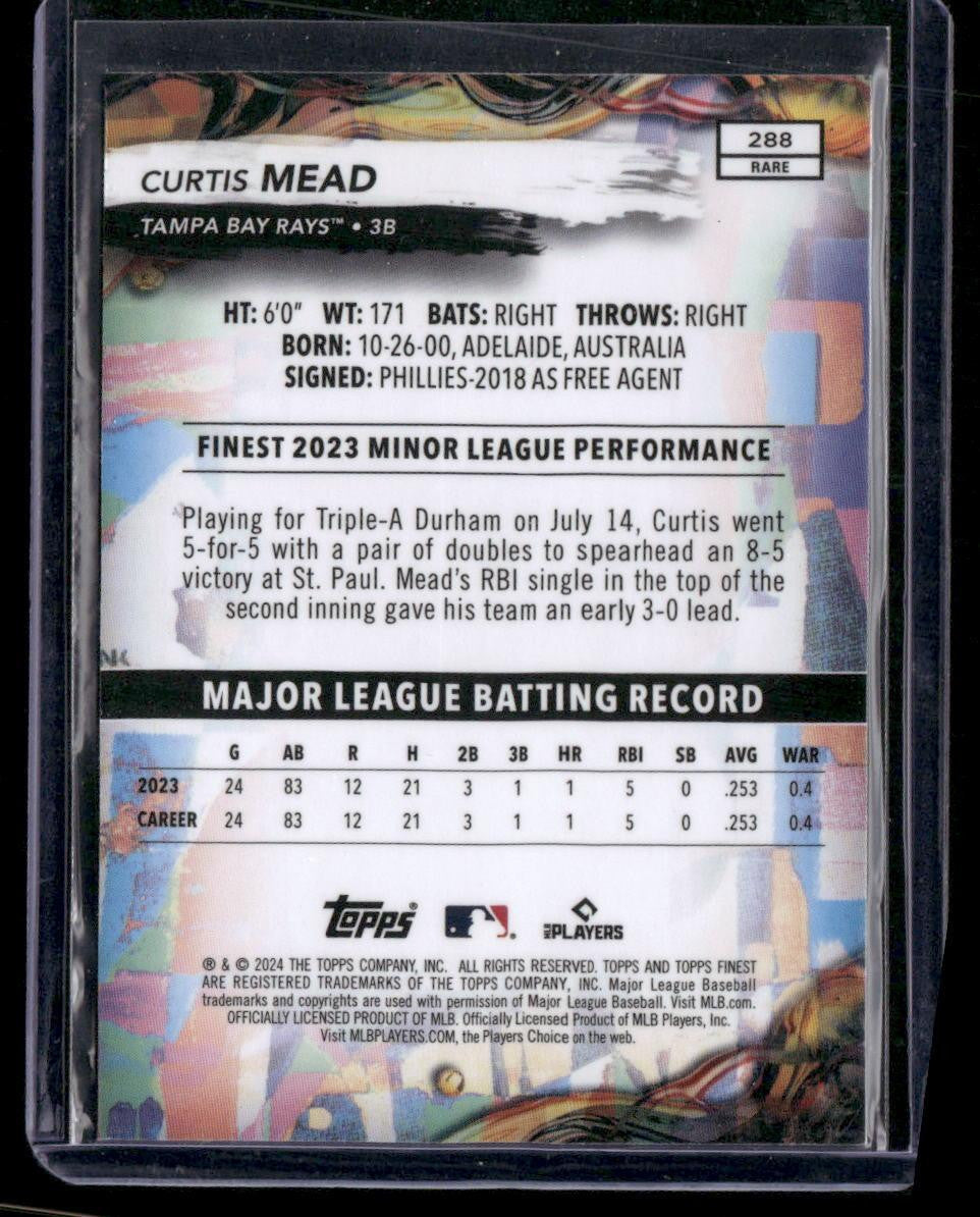 2024 Finest #288 Curtis Mead Checkerboard Refractors