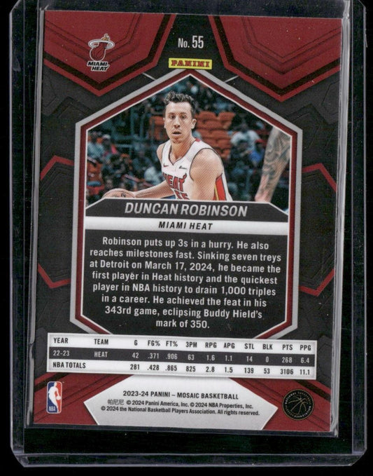 2023-24 Panini Mosaic #55 Duncan Robinson
