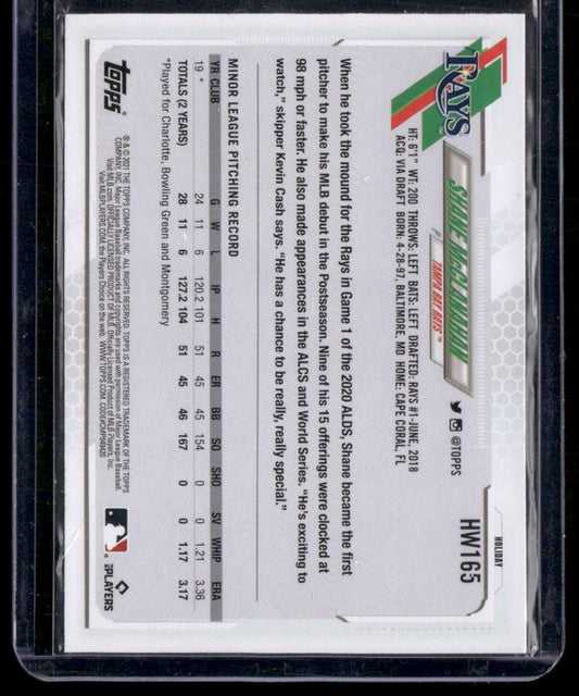 2021 Topps Holiday #HW165 Shane McClanahan