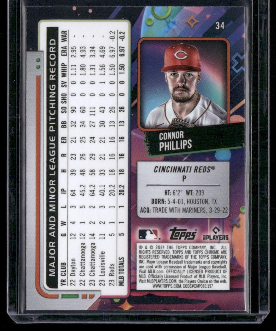 2024 Topps Chrome Cosmic #34 Connor Phillips