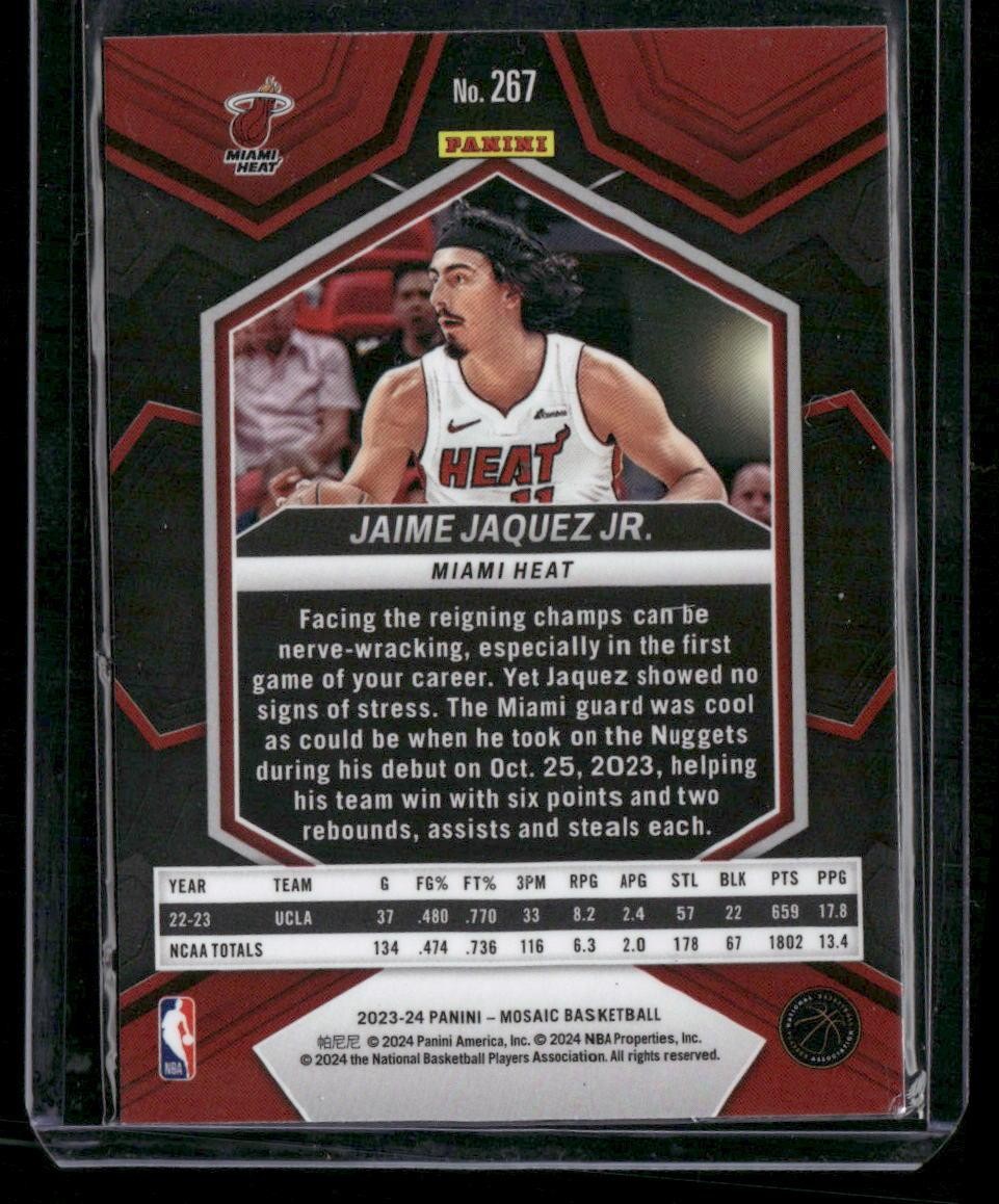 2023-24 Panini Mosaic #267 Jaime Jaquez Jr.