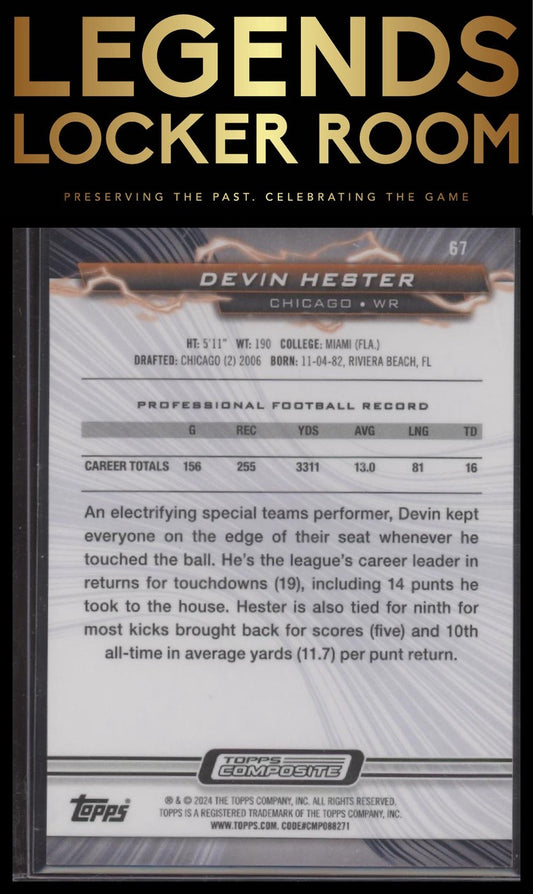 2023 Topps Composite #67 Devin Hester Resurgence Ruby Surge #/199