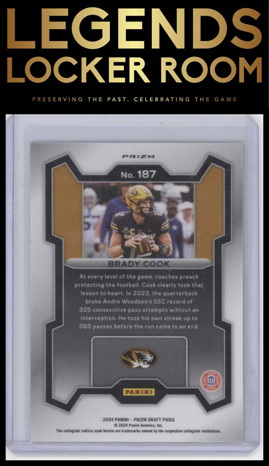 2024 Panini Prizm Draft Picks #187 Brady Cook Silver
