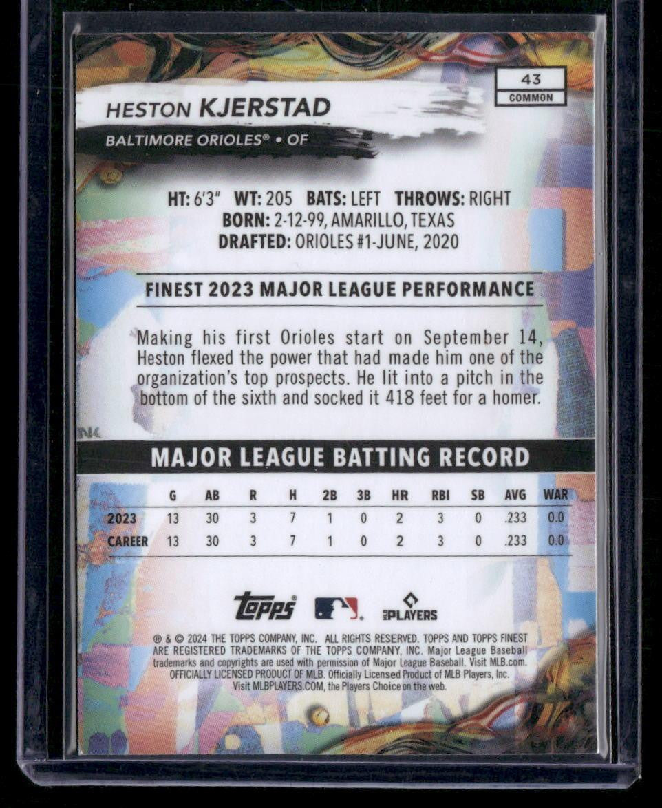 2024 Finest #43 Heston Kjerstad Checkerboard Refractor