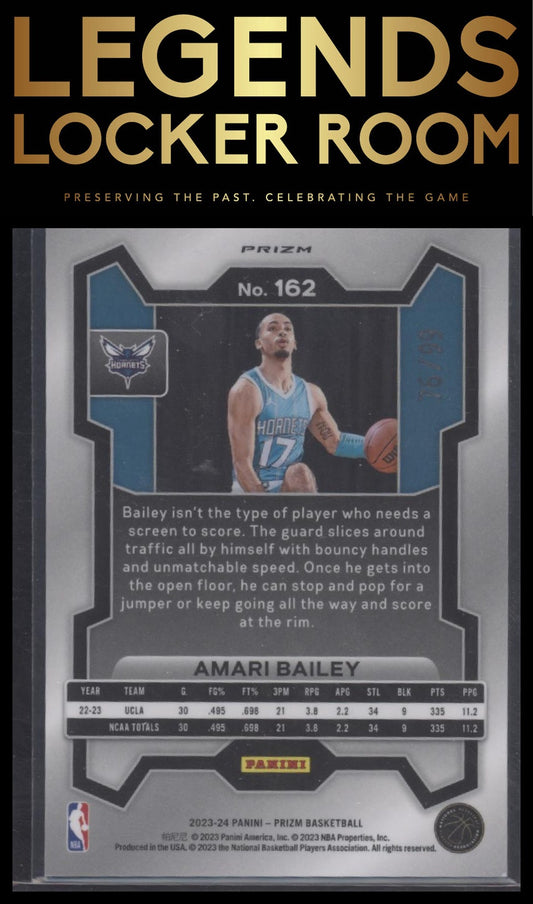 2023-24 Panini Prizm #162 Amari Bailey Prizms Purple #/99