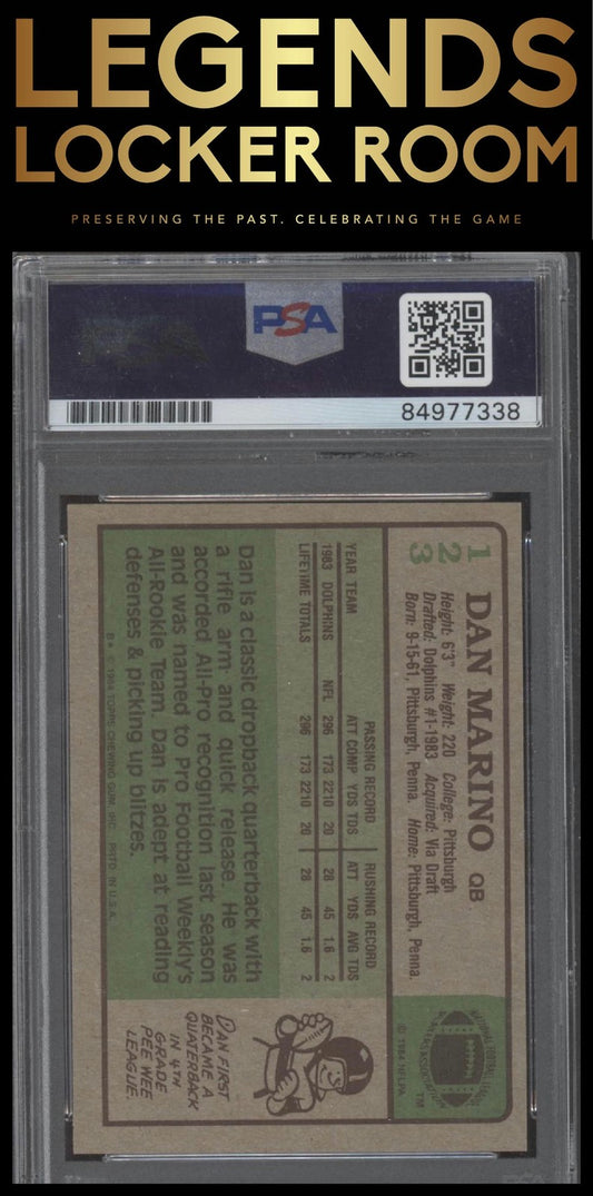 1984 Topps #123 Dan Marino Auto PSA 10