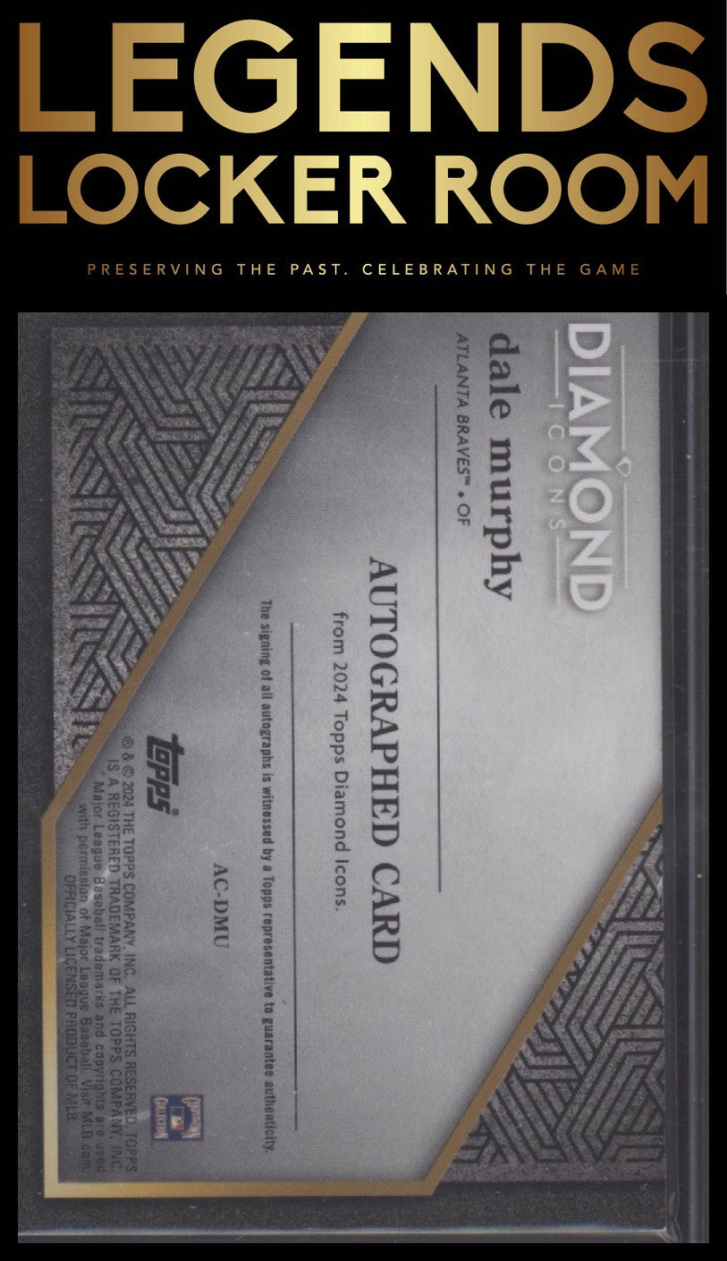 2024 Topps Diamond Icons #AC-DMU Dale Murphy Autographs Black #/10
