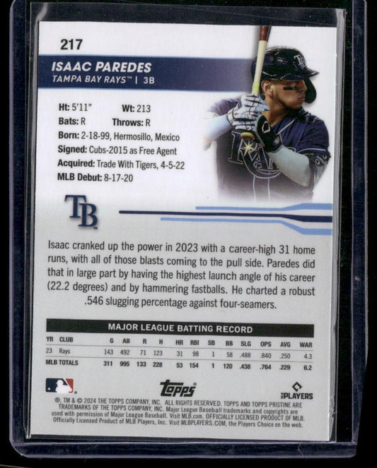 2024 Topps Pristine #217 Isaac Paredes