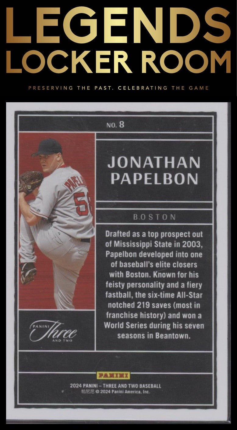 2024 Panini Three and Two #8 Jonathan Papelbon Draft Class #/99