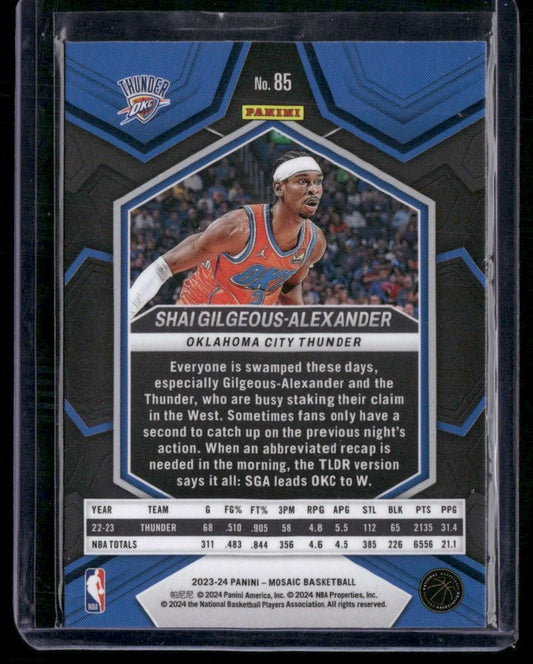 2023-24 Panini Mosaic #85 Shai Gilgeous-Alexander