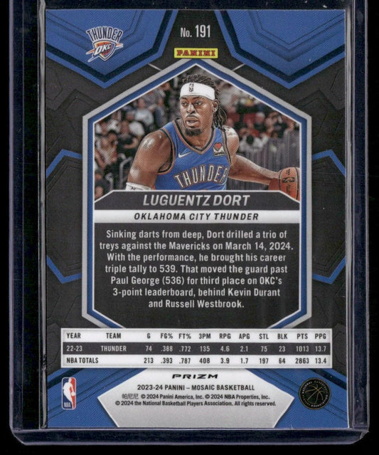 2023-24 Panini Mosaic #191 Luguentz Dort Green