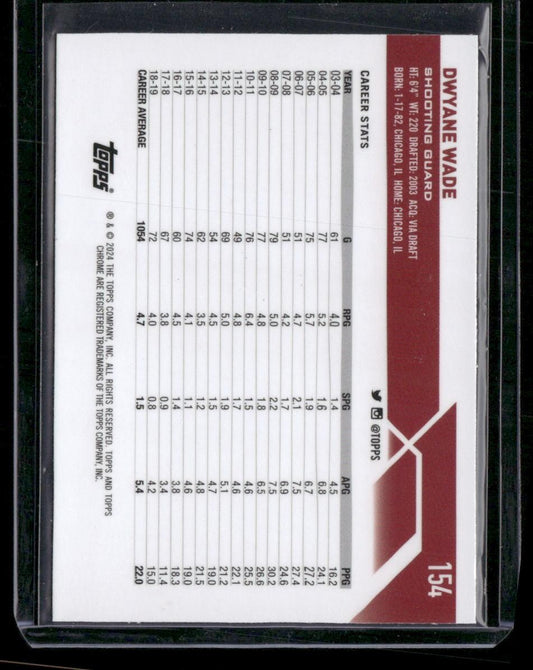 2023-24 Topps Chrome #154 Dwyane Wade