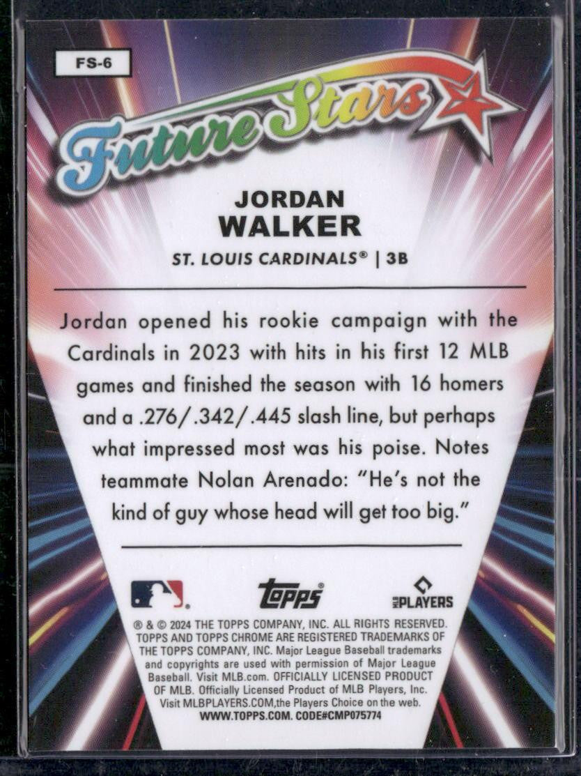 2024 Topps Chrome #FS-6 Jordan Walker Future Stars