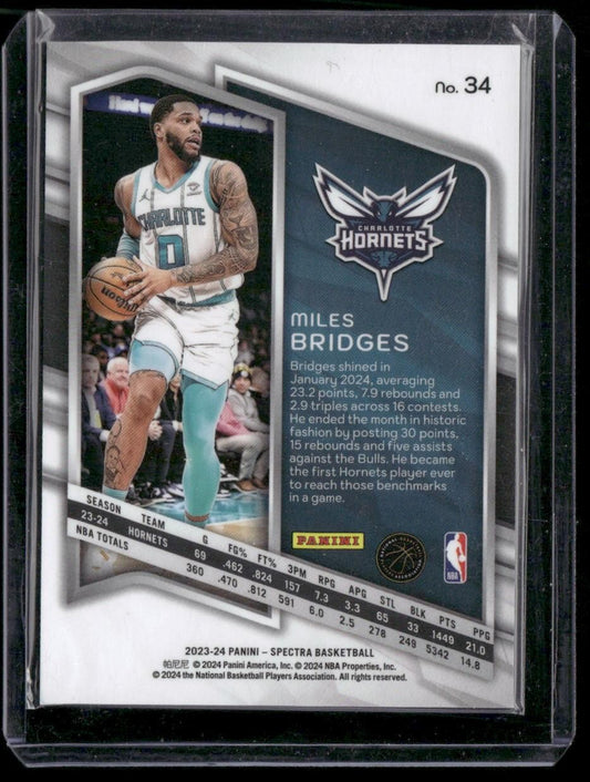 2023-24 Panini Spectra #34 Miles Bridges