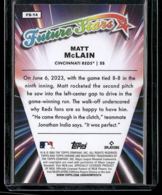 2024 Topps Chrome #FS-14 Matt McLain Future Stars
