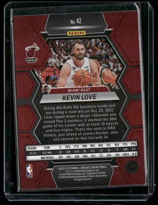 2022-23 Panini Mosaic #42 Kevin Love