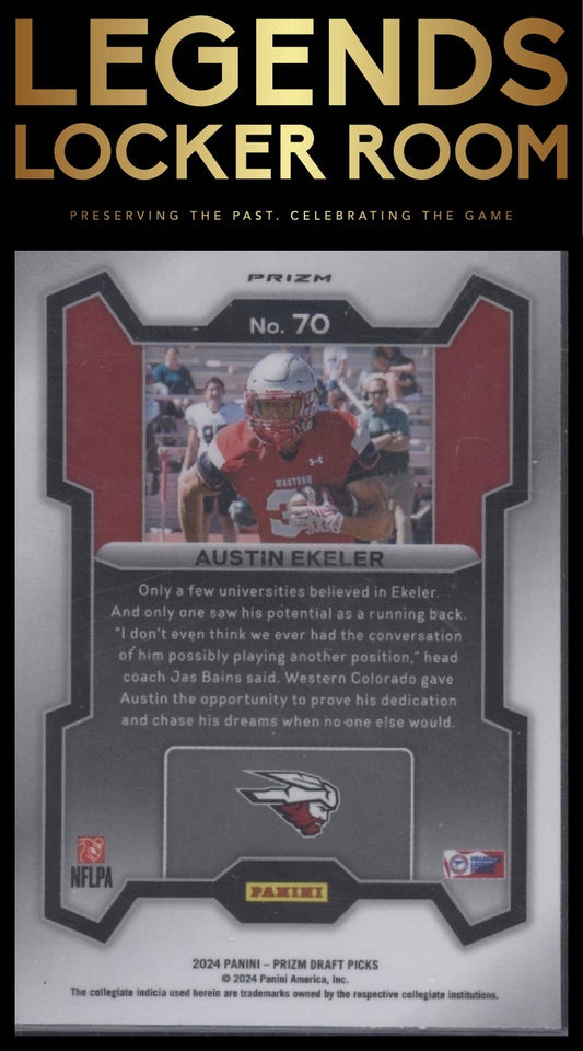 2024 Panini Prizm Draft Picks #70 Austin Ekeler Ruby Wave