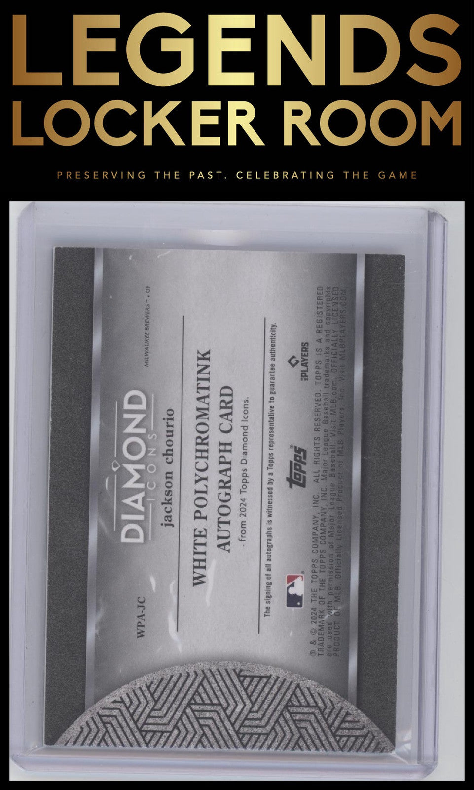 2024 Topps Diamond Icons Jackson Chourio White Polychromatink Red Ink 01/10