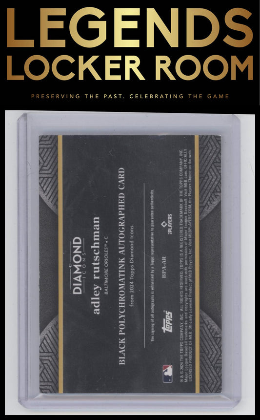 2024 Topps Diamond Icons Adley Rutschman Black Polychromatink Gold Ink #/15