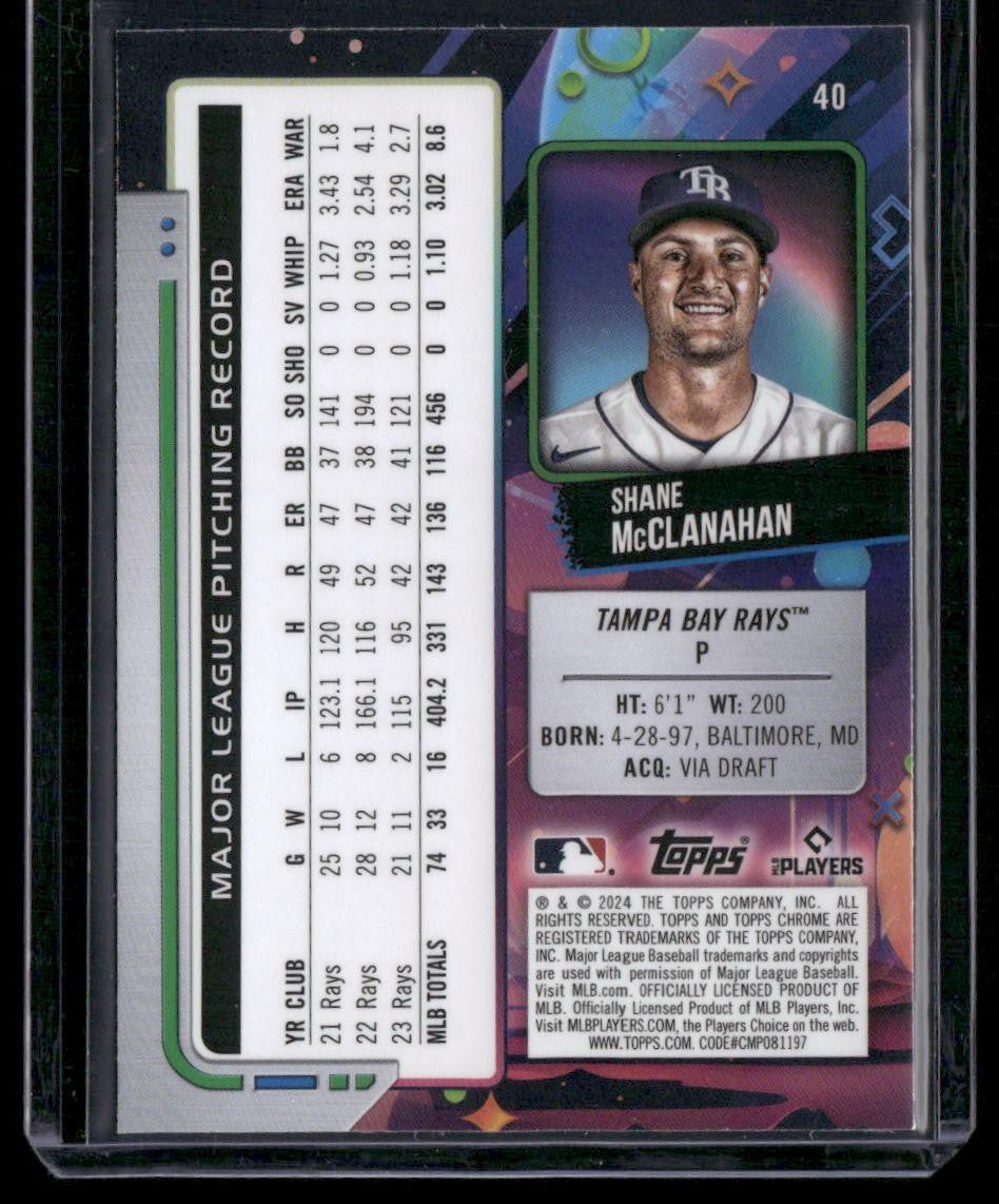 2024 Topps Chrome Cosmic #40 Shane McClanahan