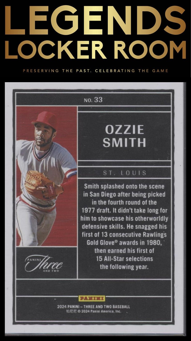 2024 Panini Three and Two #33 Ozzie Smith Draft Class #/99