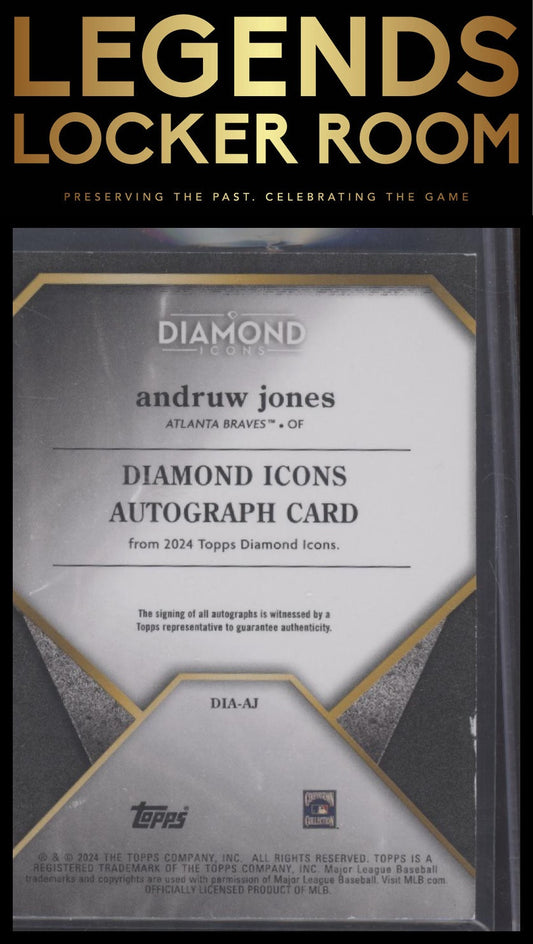 2024 Topps Diamond Icons #DIA-AJ Andruw Jones Diamond Icons Autographs #/15