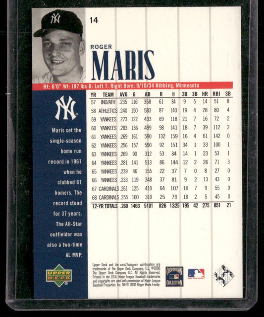 2000 Upper Deck Yankees Legends #14 Roger Maris