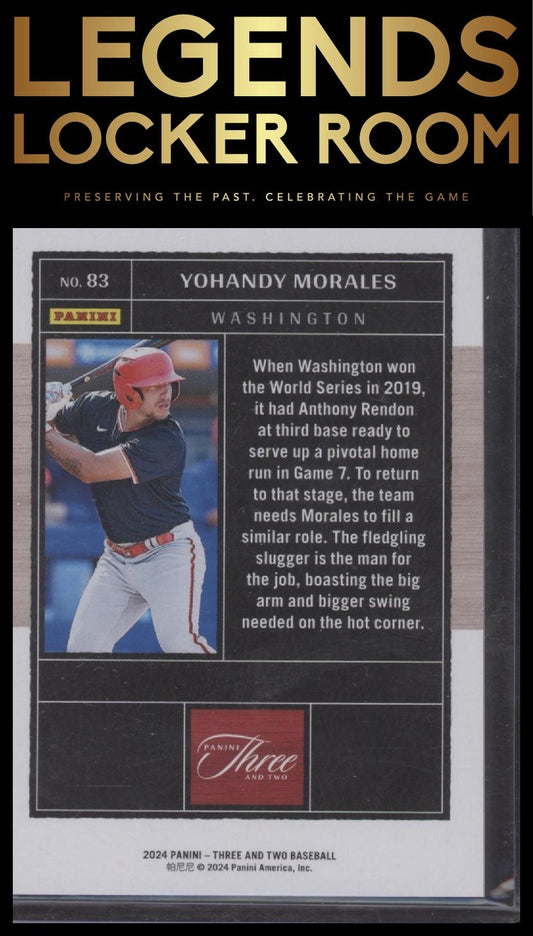 2024 Panini Three and Two #83 Yohandy Morales Holo Silver #/49
