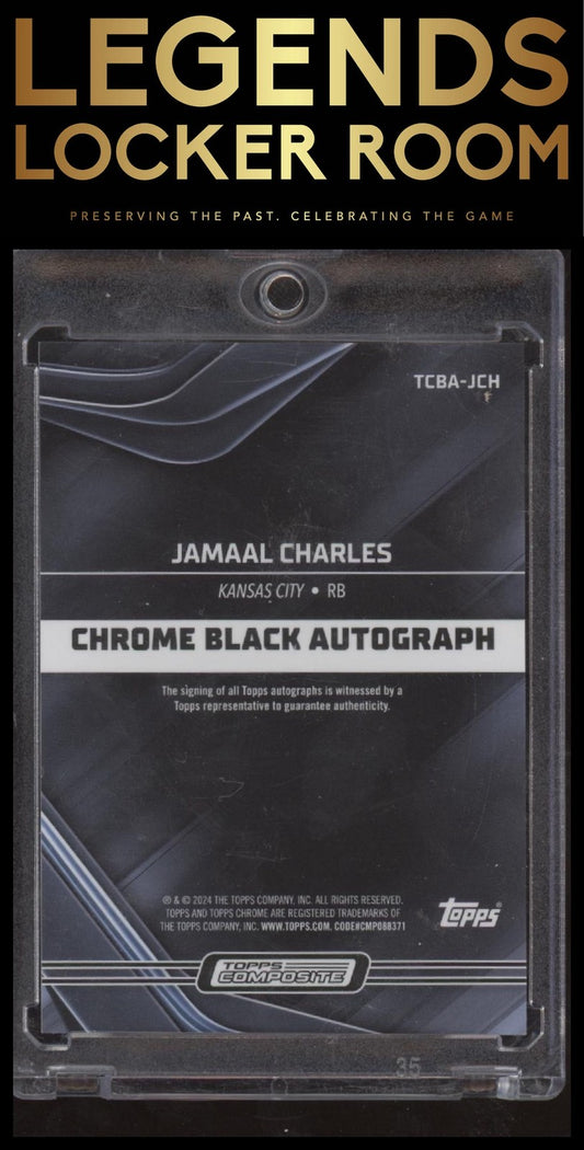 2023 Topps Composite #TCBA-JCH Jamaal Charles Topps Chrome Black Autographs