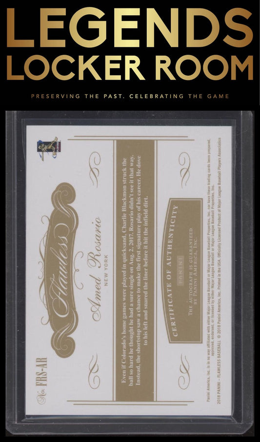 2018 Panini Flawless #FRS-AR Amed Rosario Flawless Rookie Signatures #/25