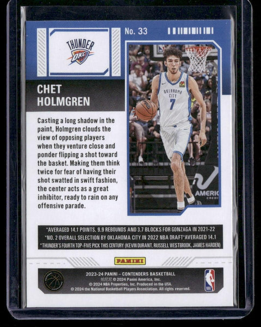 2023-24 Panini Contenders #33 Chet Holmgren Season Ticket Retail