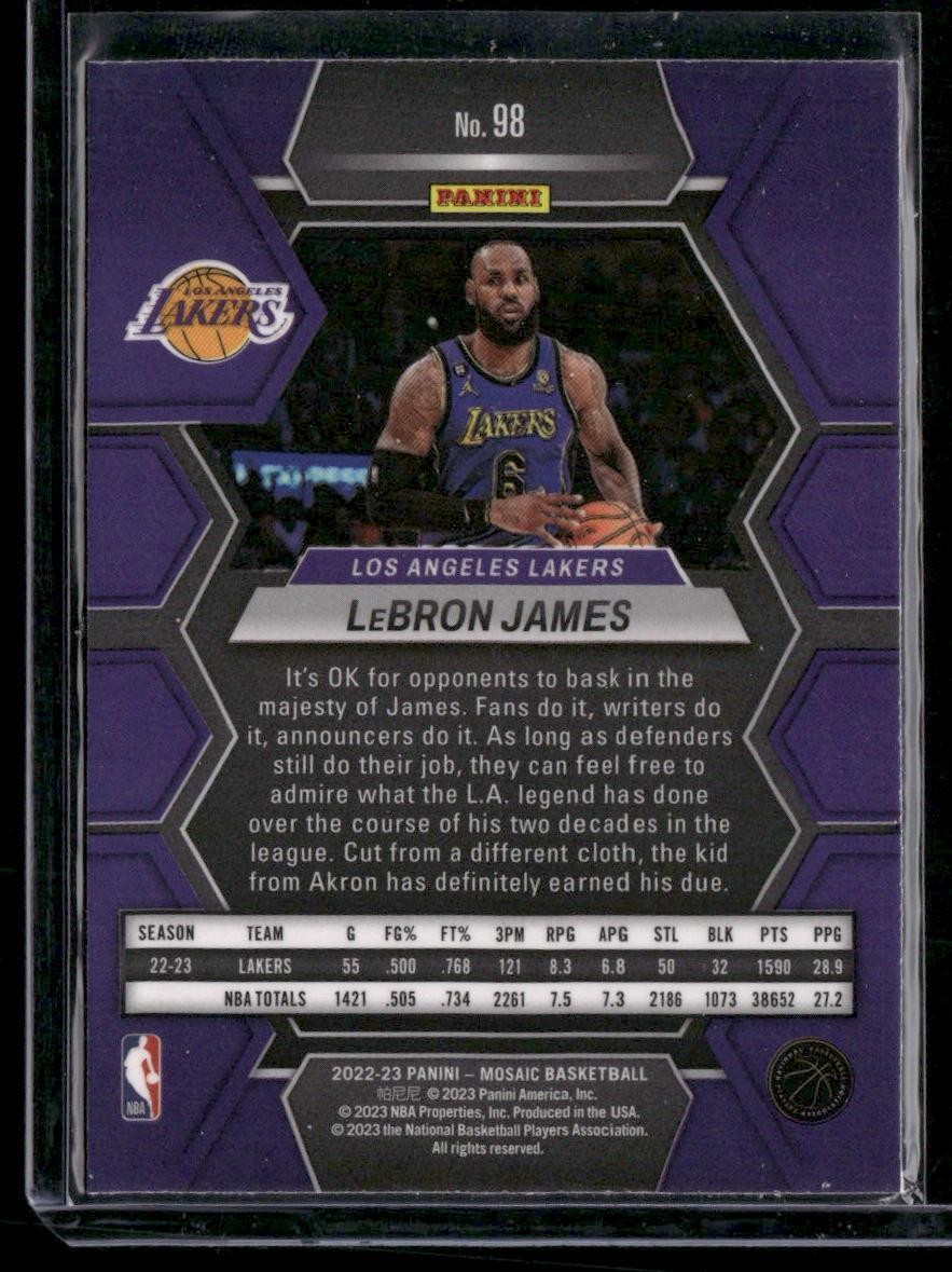 2022-23 Panini Mosaic #98 LeBron James