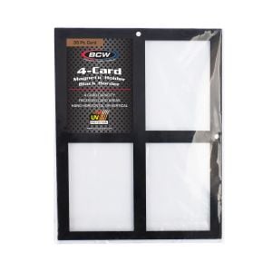 Magnetic 4-Card Holder - 35 PT. Black Border