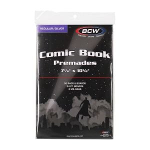 Premade Silver Comic Bag and Board