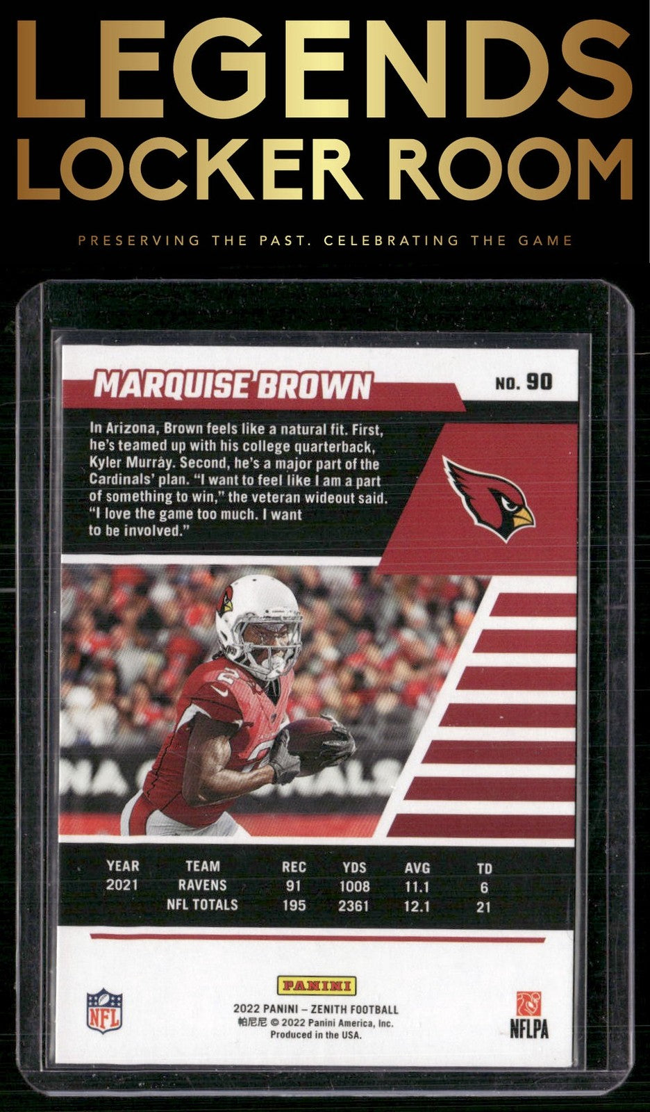 2022 Zenith #90 Marquise Brown Retail