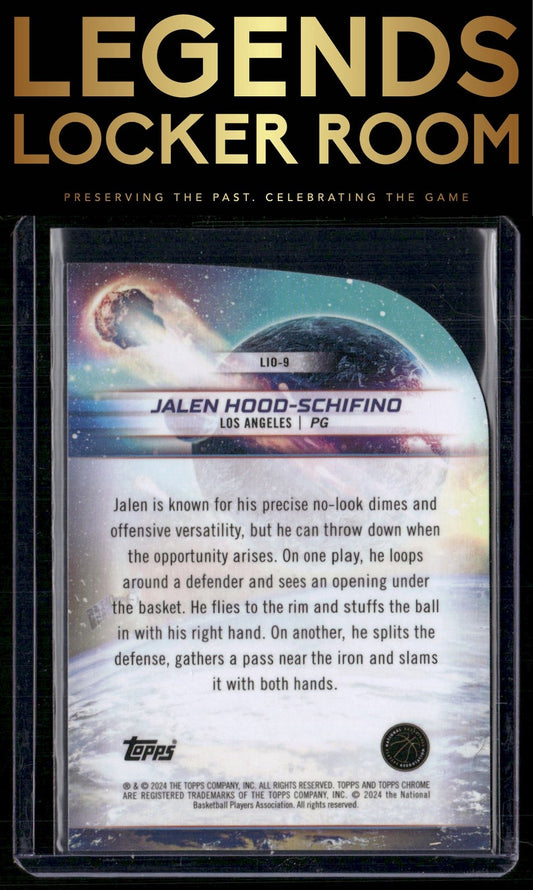 2023-24 Topps Chrome Cosmic #LIO-9 Jalen Hood-Schifino Launched Into Orbit
