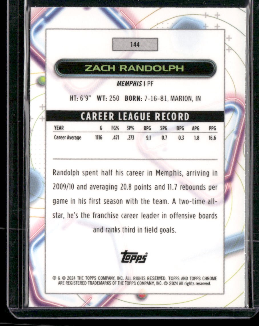 2023-24 Topps Chrome Cosmic #144 Zach Randolph