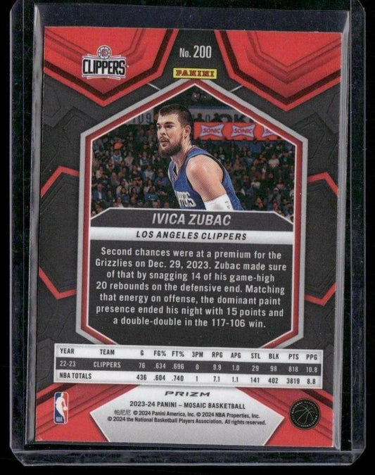 2023-24 Panini Mosaic #200 Ivica Zubac Green