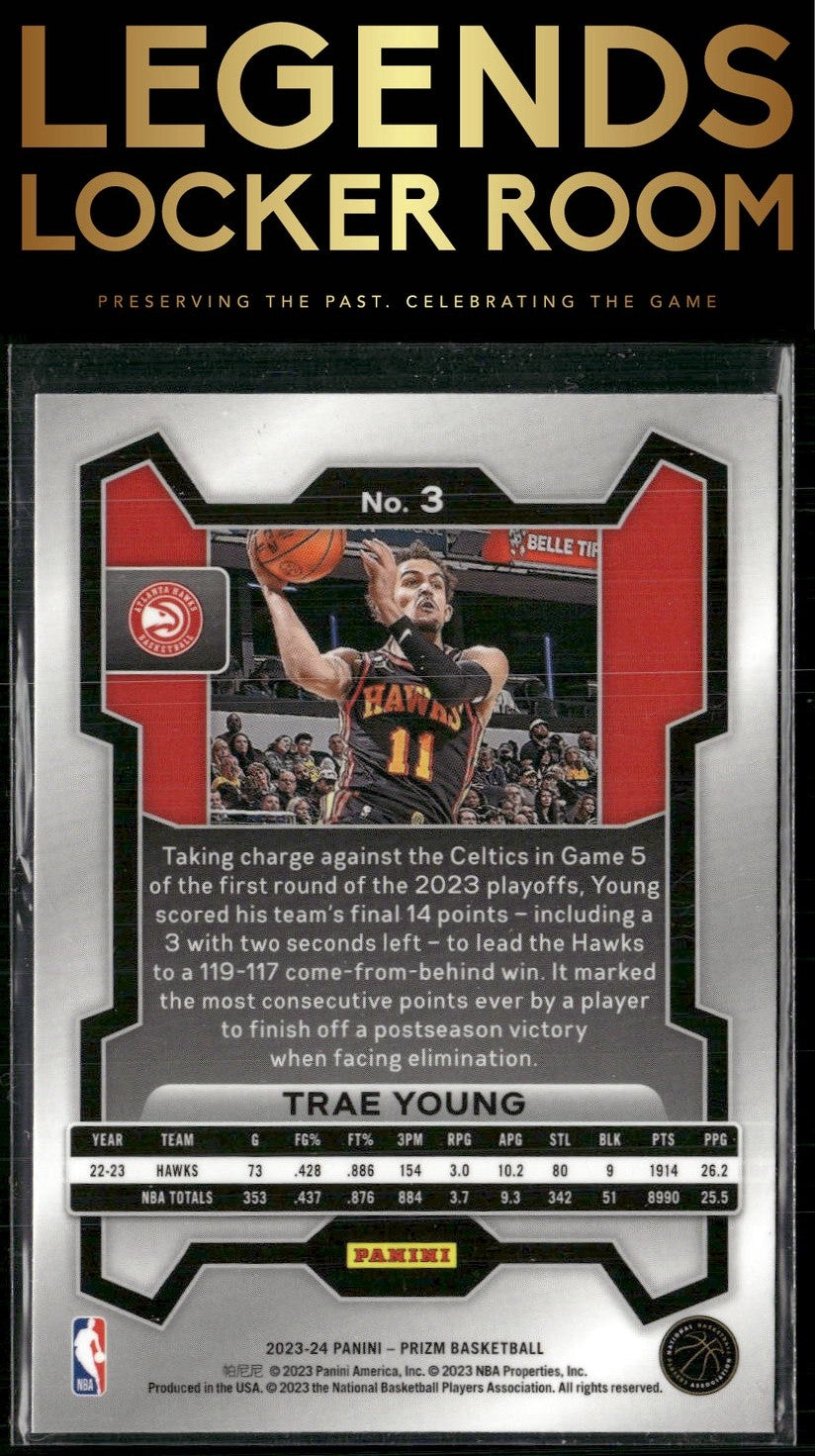 2023-24 Panini Prizm #3 Trae Young