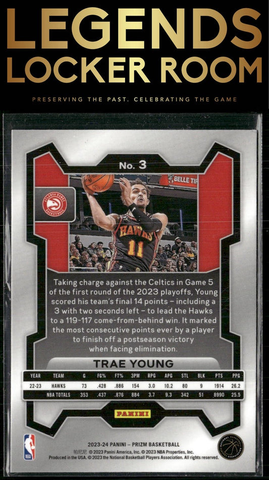 2023-24 Panini Prizm #3 Trae Young