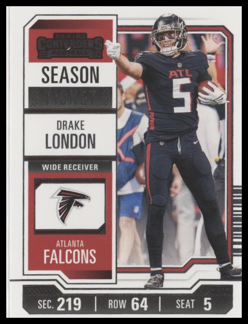 2023 Panini Contenders #5 Drake London Season Ticket Retail