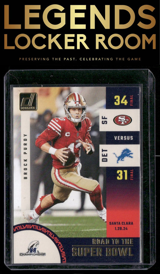 2024 Donruss #SBCC2 Brock Purdy Road to the Super Bowl Conference Championship