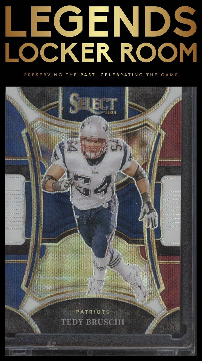 2023 Panini Select #465 Tedy Bruschi Tri-Color Prizms #/149